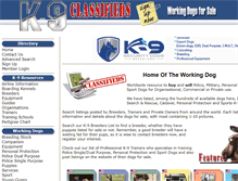 Tablet Screenshot of k-9classifieds.com